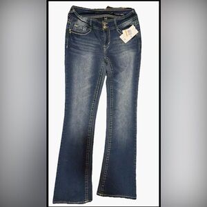 Wallflower Women’s Luscious Curvy Mid Rise Insta Stretch Denim Jeans Sz 7 Long